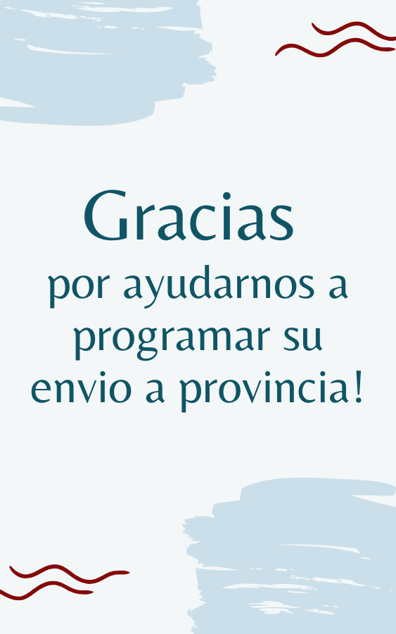Gracias por programar tu envio a provincia